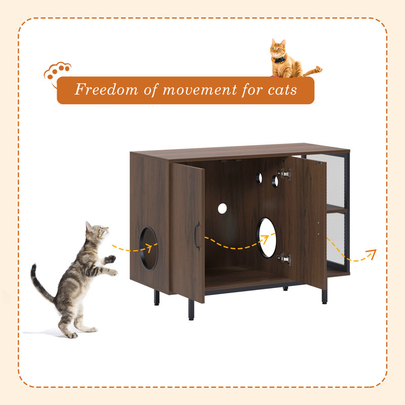 Tucker Murphy Pet™ Cat Litter Box Enclosure,Hidden Cat Furniture